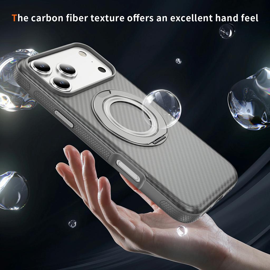 For iPhone 17 Magnetic Case Skin-Feel Rubberized PC + TPU Phone Cover Compatible with MagSafe