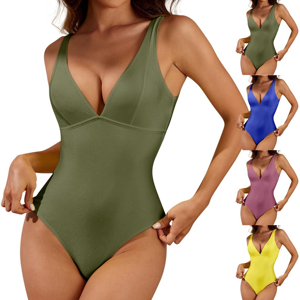 Women's One-Piece Sexy Bikini Fashion With Bra Pads No Steel Support Swimming Costume