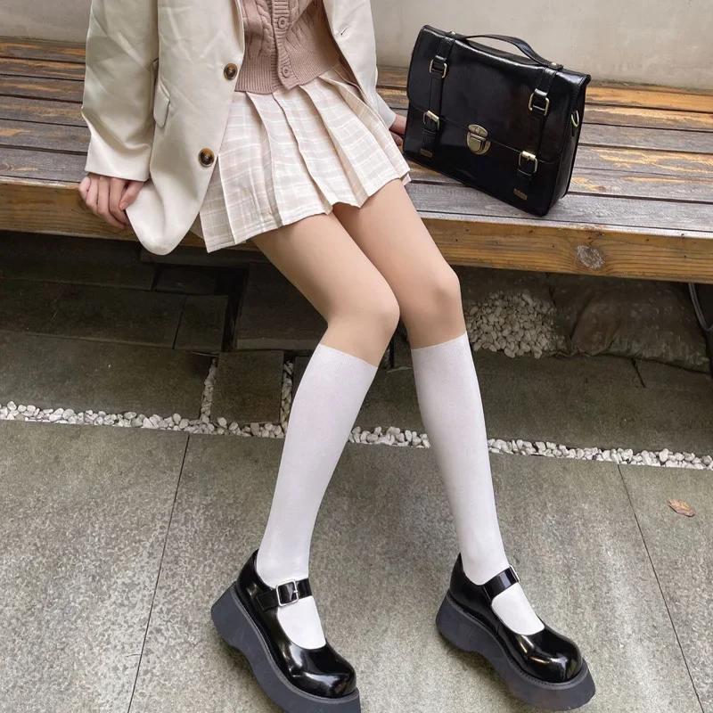 Women's Stockings Pantyhose Patchwork Sheer Thigh High Stockings Tights Women Female Hosidery Over Knee Stripe Pantyhose