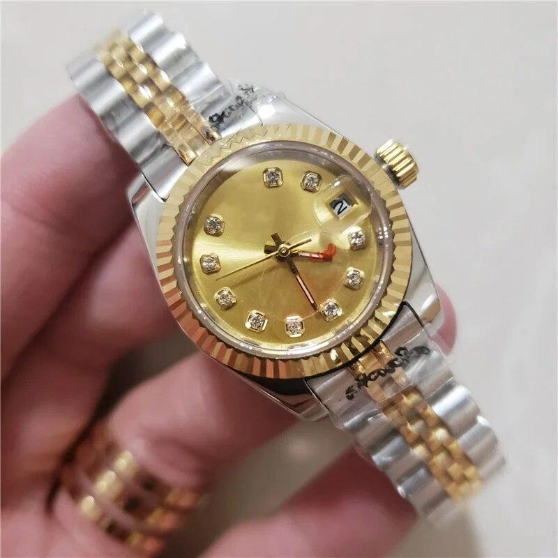 

Women s Automatic Watch 904L Stainless Steel High Quality Watches 26-28MM