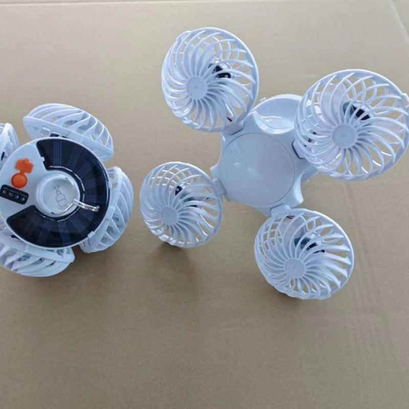 Camping Lanterns With Fan Solar Camping Lantern With Ceiling Fan Foldable Small LED Ceiling Light Portable Camp Accessories For