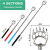 Bear Claw Telescopic Back Scratcher Stainless Steel Back Massager Body Scratcher Tool Portable Hand Massage Tool