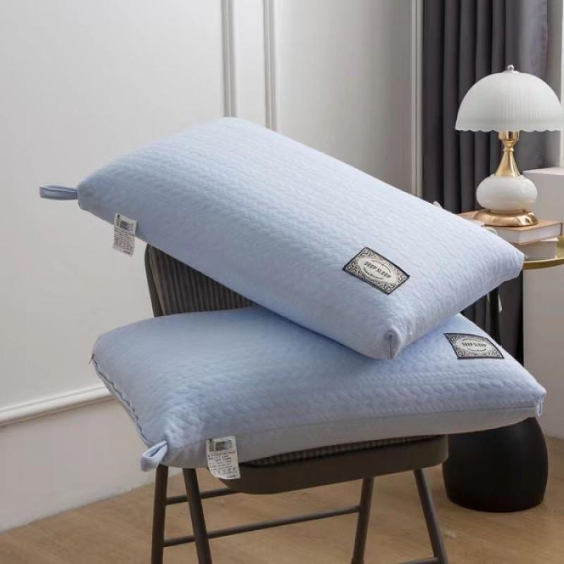 Orthopedic Cervical Support Pillow Adults Medium Height 20-25cm Hollow Fiber Fill Breathable Polyester-Cotton Cover Single