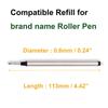 Rollerball Refills Ink 5 Blue 5 Black M Compatible Set of 10 x 6MM Water-Based + (Medium) – -113MM