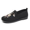 Beijing Style Women's Embroidered Cloth Shoes - Non-Slip, Lightweight, Breathable, Fly-Knit Sole for Middle-Aged and Elderly.