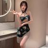 Sexy Cheongsam Lingerie Set High Slit Sleepwear Women All