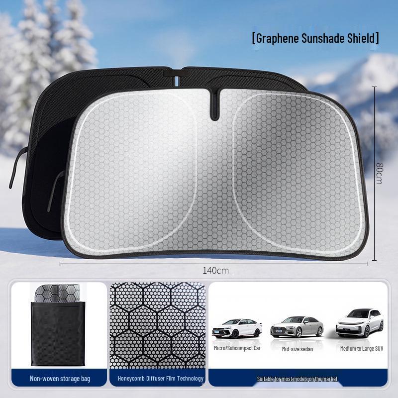 Parasole per Parabrezza Auto Anti-Riflesso con Colla Nera – Visiera Isolante Termico e Protettiva dal Sole