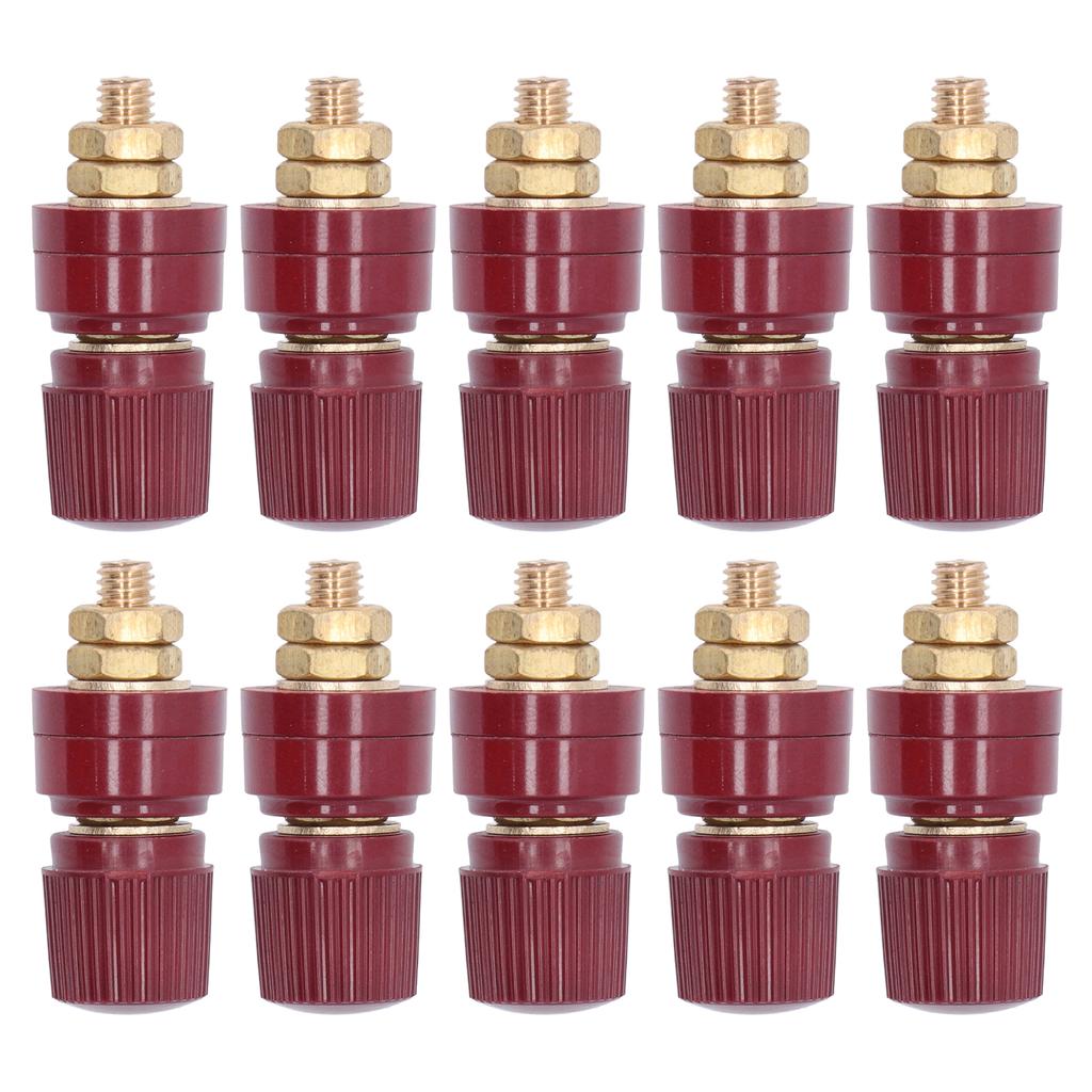 10Pcs 333 Full Brass Terminal M6 Screw Banana Plug Socket Terminal Binding Posts Terminal