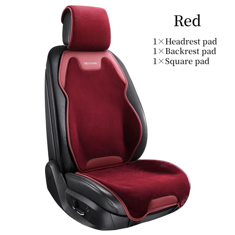 1pc Luxury Plush Winter Car Seat Covers Napa Leather Soft Warm Comfortable Good Insulation Breathable Bottom Holes Universal Fit
