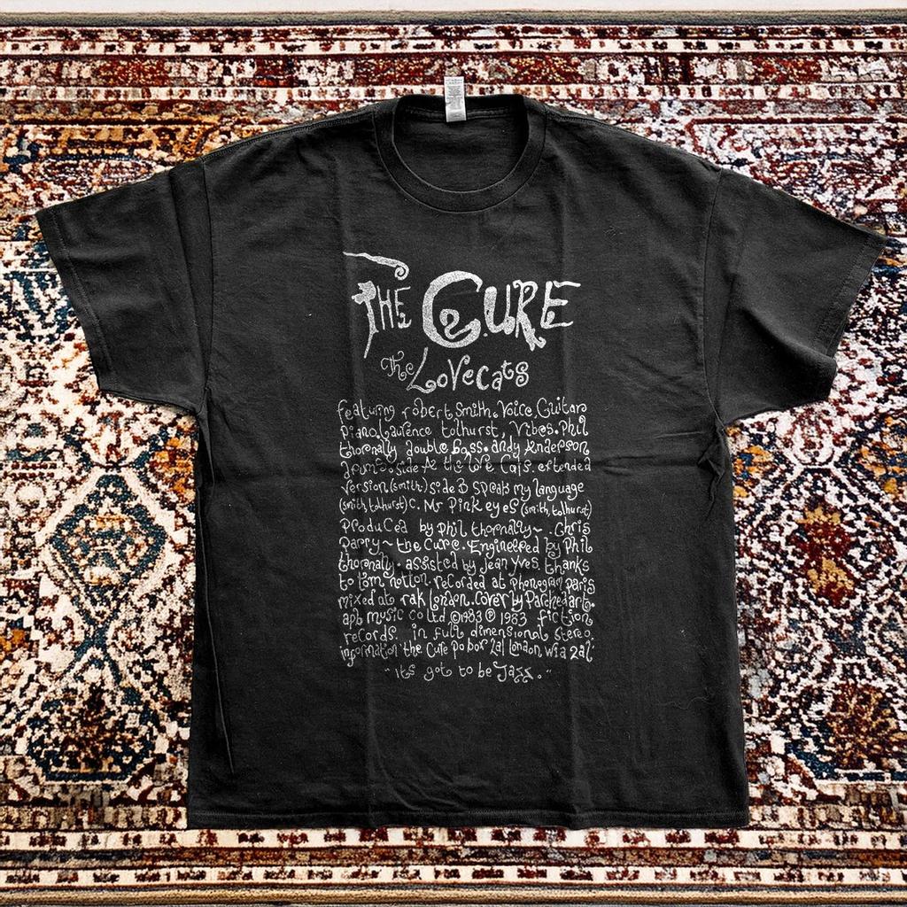 The Cure The Lovecats Album Art Unisex Black T-shirt S-