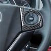 Carbon Fiber Interior Car Steering Wheel Panel Cover Trim Sticker For Honda CR-V 2012-2016 Styling Accessories