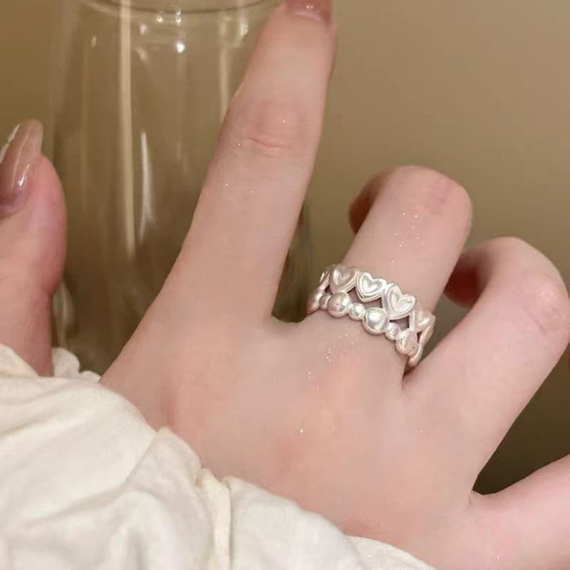 Retro S925 Sterlingsilber Bandring - Damen Anlaufbeständig, Luxuriös, Vielseitiger Offener Ring für den Zeigefinger