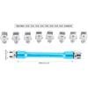Motorcycle Spoke Wrench Set, CNC 5.0-6.8Mm, 93Mm/3.7In For Most Bikes(Blue)