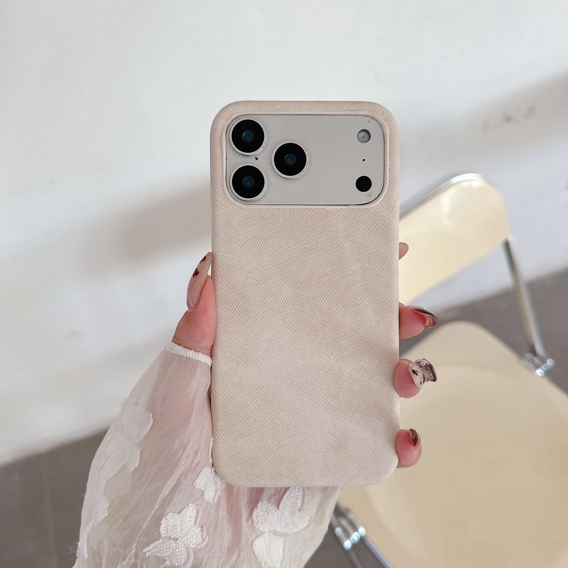 Denim Texture Fabric iPhone 17 Pro Max Case, Fits 16 Pro, Premium Feel Hard Case for iPhone 15. iPhone 16 Plus