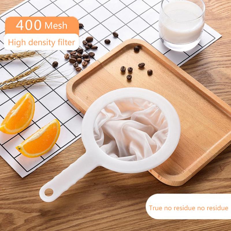 Sită reutilizabilă din nailon ultrafină cu ochiuri de filtru, lingură, 100 200 400