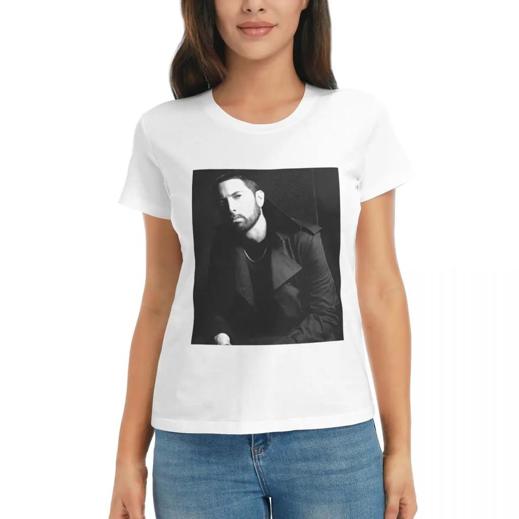 Women TShirt Eminem 2 Summer Short Sleeve Tees Round Neck Cotton T Shirts Clothes Tops Streetwear