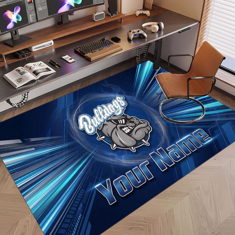 Custom Rug Canterbury-Bankstown Bulldogs Pattern Print Name Text Soft Non‑Slip Floor Carpet for Home Indoor Decoration