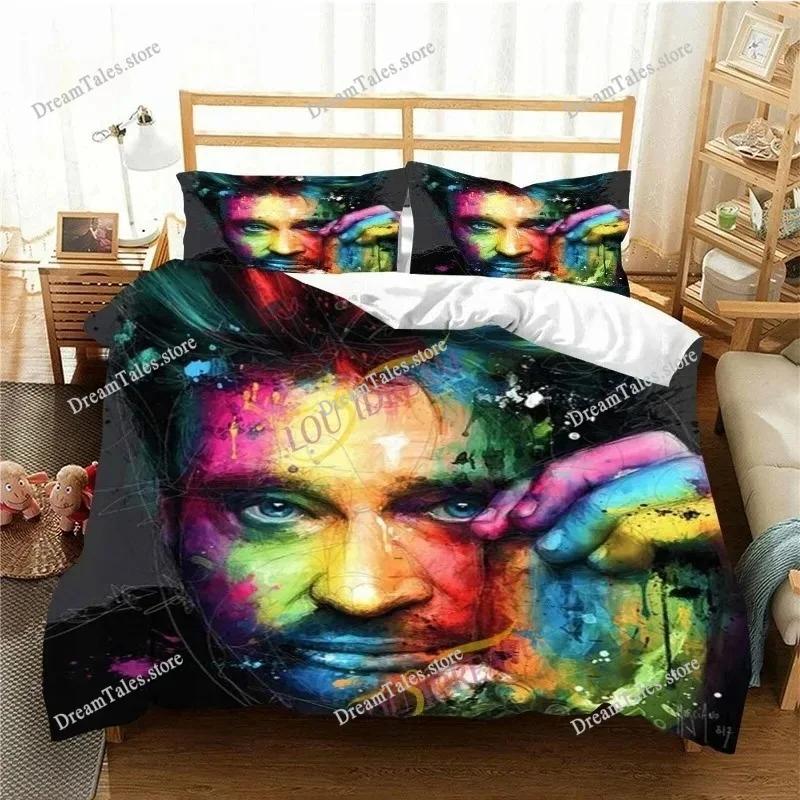 France Rock Singer J-Johnny H-Hallyday Bedding Set Single Twin Full Queen King Size Bed Set Aldult Kid Bedroom Duvet Cover Sets7