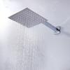 Stainless Steel Ultra-thin Shower Head with Awning 12/10/8 Inch Rain Shower Head Chrome-plated Round and Square Shower Awning