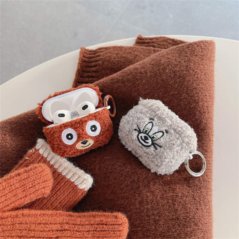 Cute Cartoon Plush AirPods Earphone Cover for Apple Pro2 3rd Generation Wireless Bluetooth Protective Case Creative 1