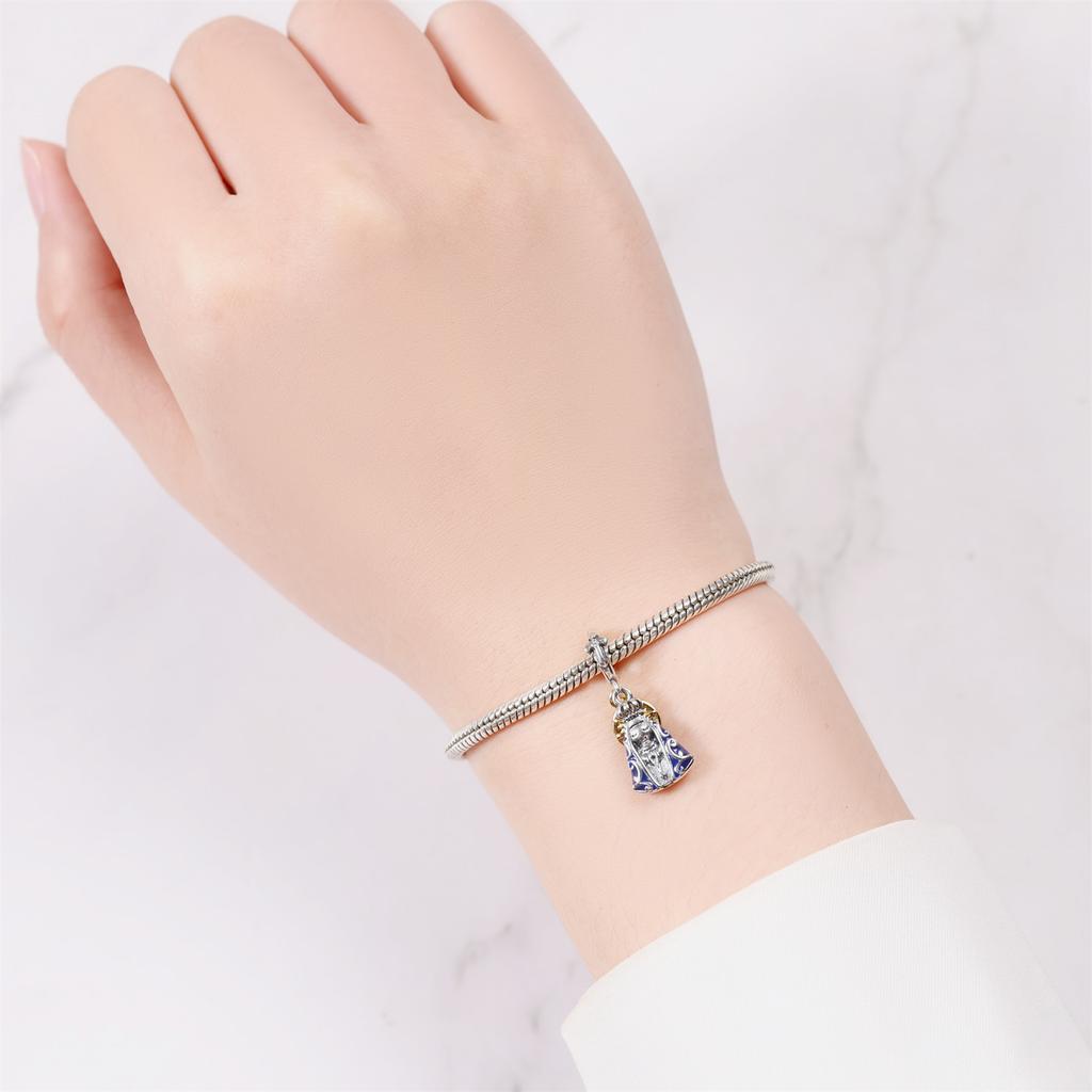 Copper Holy Mother Pendants Bracelet Charms Fit Bangle For Women Jewelry Party Beads Fine Gifts Diy Accessory