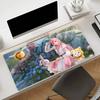 Gaming Mouse Pad Large Desk Mat Antislip Stitched Edges Purple Starry Dress Girl Print Keyboard Pad for Gamer Home Office