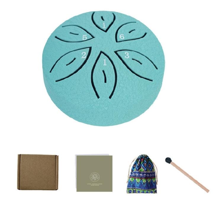 Steel Tongue Drum 3In 6 Notes Ethereal Drum Music Drum Yoga Meditation Percussion Instrument for Stress Relief