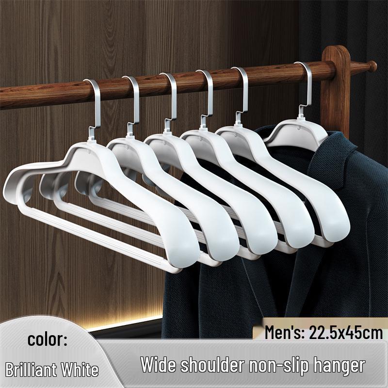 Non-Slip Wide Shoulder Plastic Clothes Hanger - Traceless, No Deformation, Ideal for Coat Drying