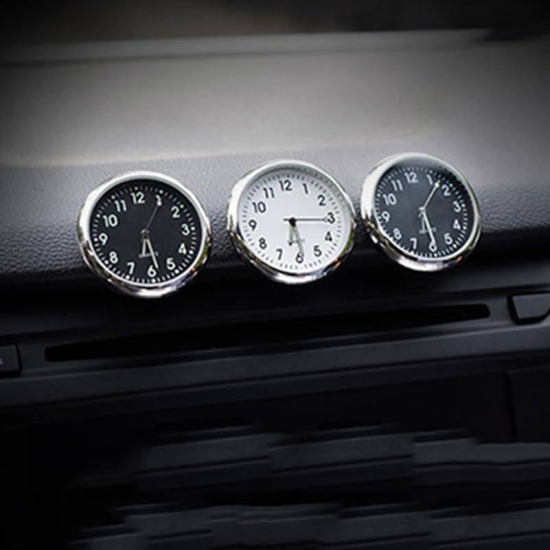 OUNONA Automobilové hodiny pro palubní desku auta se světelným mechanickým displejem Teploměr Vlhkoměr Ocelové ručičky Snadná instalace bez vrtání pro