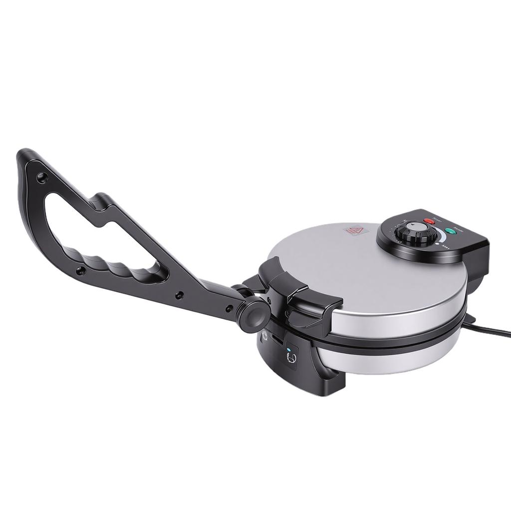 Electric Tortilla Maker 1000W Non Stick Knob Adjustable Temperature Control Uniform Baking Make Indian Style Chapati