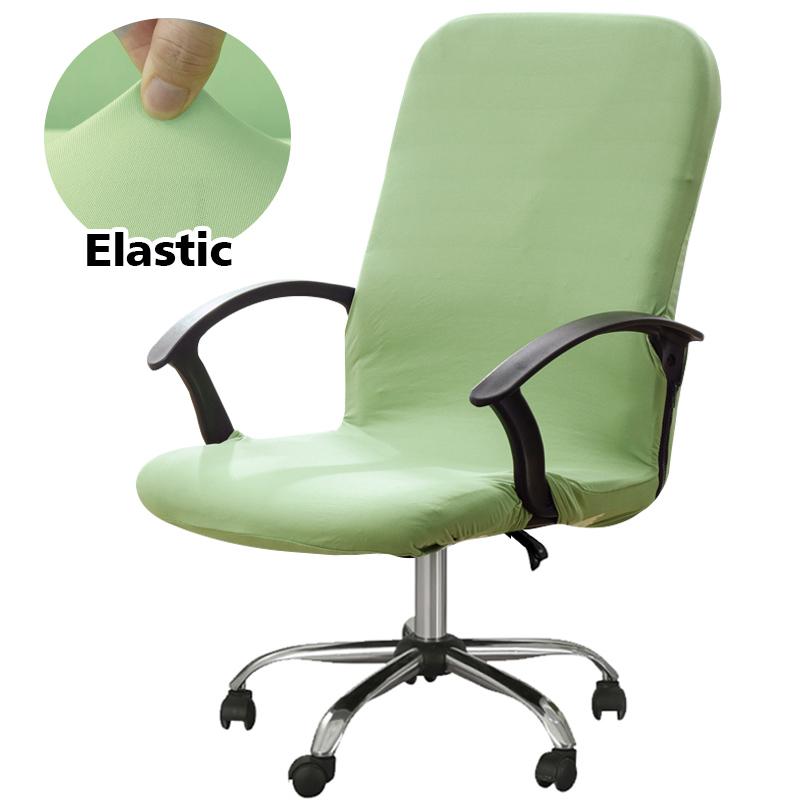 1Set Solid Color Elastic Chair Cover Thickened Internet Cafe Cinema Armchair Case Office Staff Computer Swivel Seat Cover Removable