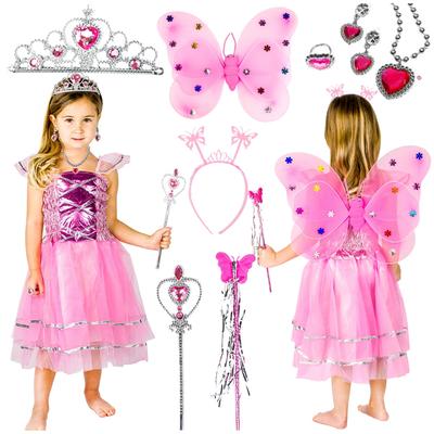 Costume Dress 2in1 Princess Fairy Butterfly Accessories 9 Items