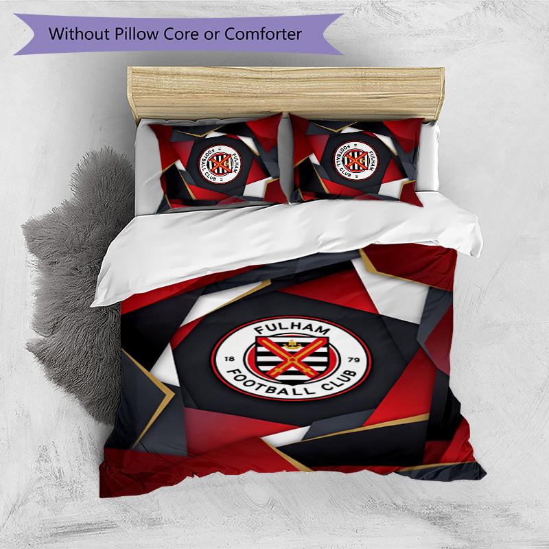 Ensemble de literie 3 pièces imprimé Fulham Football, Ensemble de housse de couette confortable et respectueux de la peau pour chambre à coucher