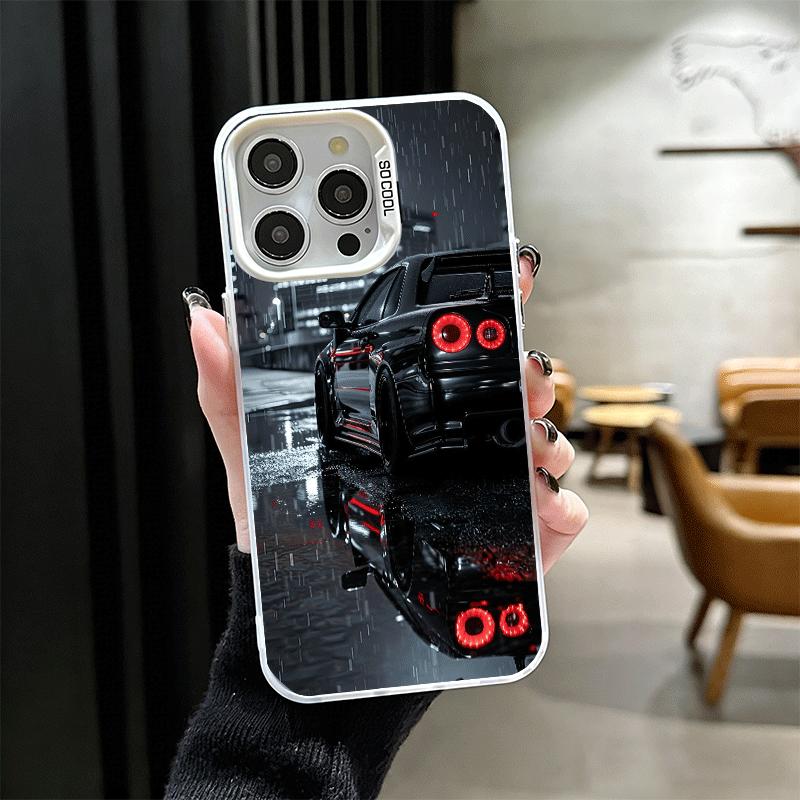 JDM Sports Car G-GTR Soft Phone Case for iPhone 15 16 17 Pro Max 17Air 16E 14 Plus 13 12 Mini Shockproof Cover Back Shell