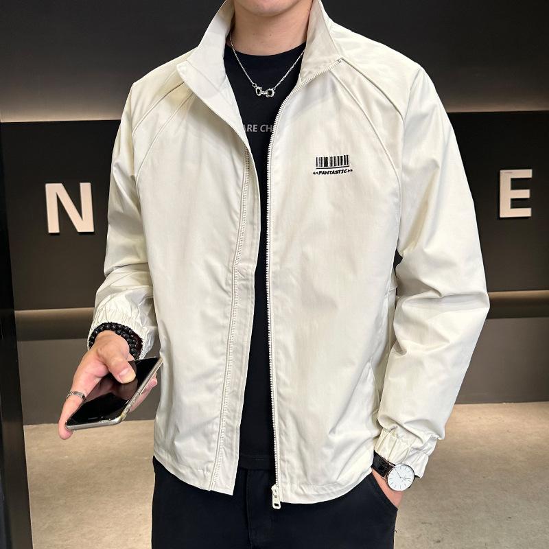 Spring And Autumn Casual Coat, New Ins Trendy Men'S Wear Stand-Up Collar Top, Gown Jacket, And A Hair Tooling.