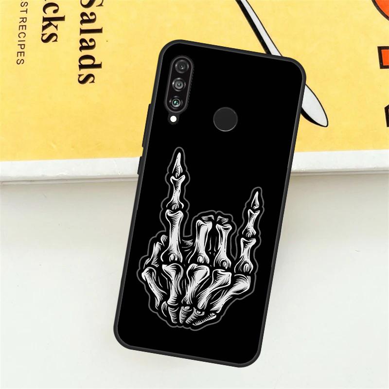 Skeleton Middle Finger For Huawei Nova 9 10 SE 7i 8i 11i 12i 12s Y73 Y72 Y61 Y91 Y90 Y70 P30 P40 Lite Y60 Pro Case