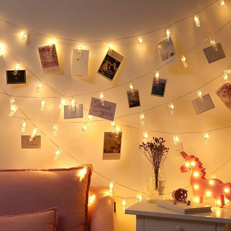 Picture clip string lamp fairy string lamp battery box anniversary new year Christmas surprise for wall decoration of dormitory bedroom