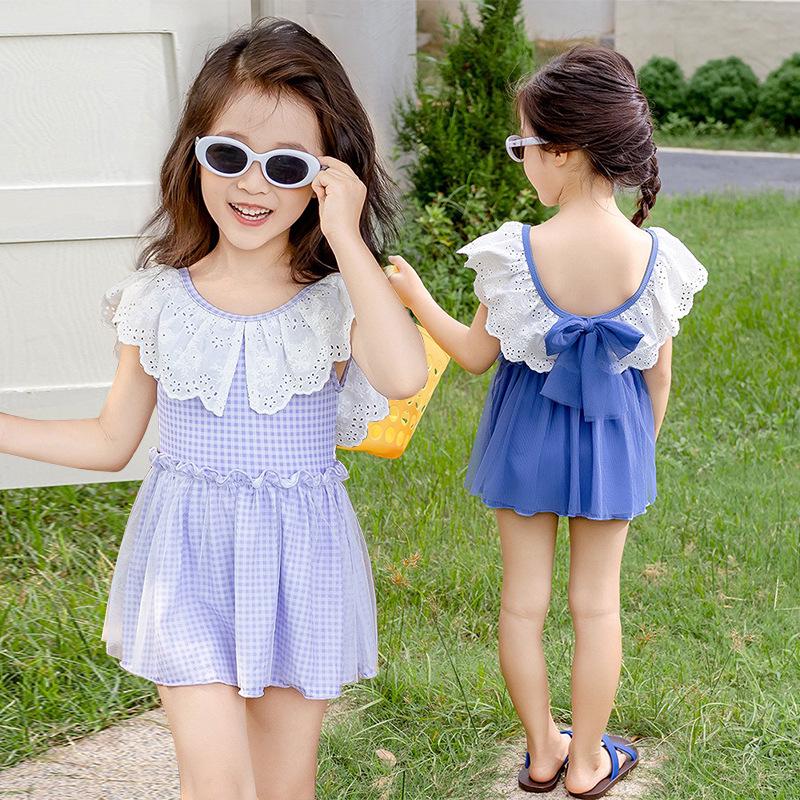 

2025 New Girls One-Piece Skirt Swimsuit for Kids – Fashionable Swimwear for Children 100