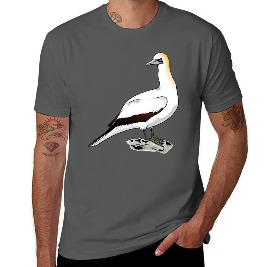 Australasian gannet Tkapu Takapu TShirt Simple Casual Short Sleeve Cotton TShirt