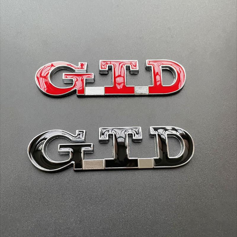 AABLG1 3D Metal GTD Letters Car Rear Trunk Boot Badge Emblem For Volkswagen VW Golf 7 6 5 4 GTI Sticker MK2 MK4 MK5 MK6 MK7 Accessories