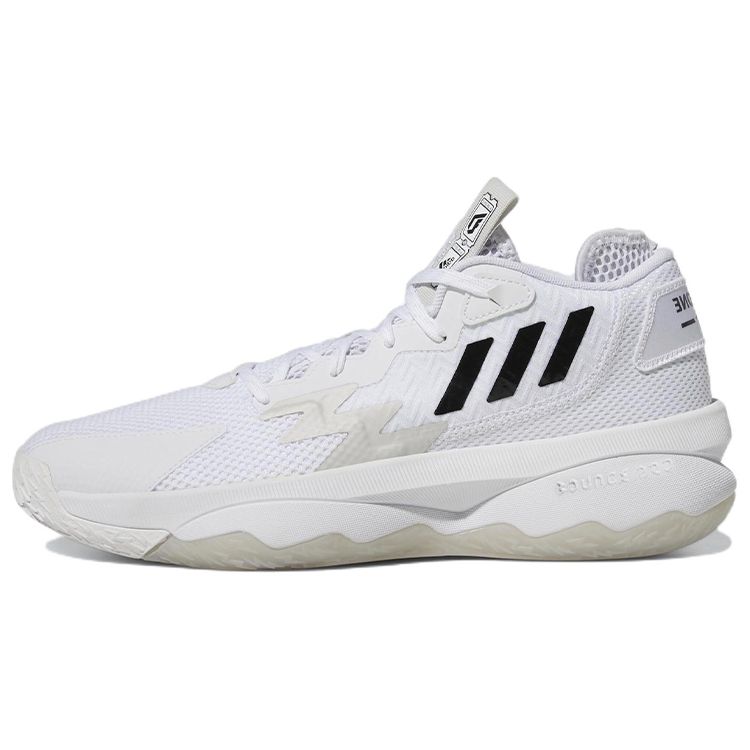 

Adidas Dame 8 GY6462 Men s Mid Top Cloud White Black Grey Bounce Pro Basketball Shoes EU 47