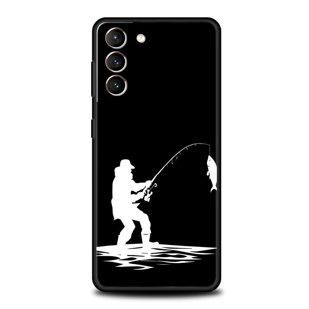 

Phone Case For Samsung Galaxy S25 Edge S24 S23 S22 S21 Ultra S20 FE 5G S10 S10E S9 Plus Soft TPU Cover Fishing Heartbeat Galaxy S21 Ultra 5G