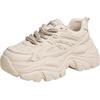 Women's Mesh & Leather Patchwork Chunky Dad Shoes