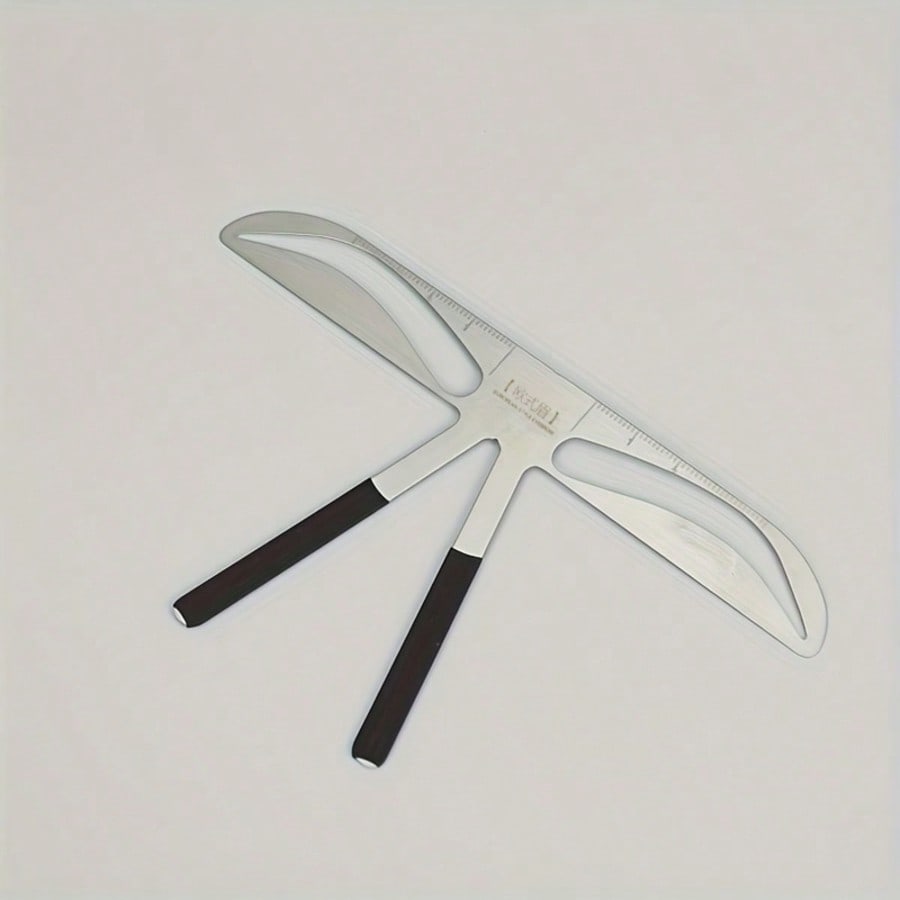 1pc Stainless Steel Eyebrow Shaping Tool - Flexible, Reusable Template For Perfect Brow Shape, Suitable For Beginners And Tattoo Artists