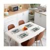 1PC Happy Camper Placemats Rustic Woodland Bear  Heat Insulation Pad Western Meal Table Pad Dining Table Decor