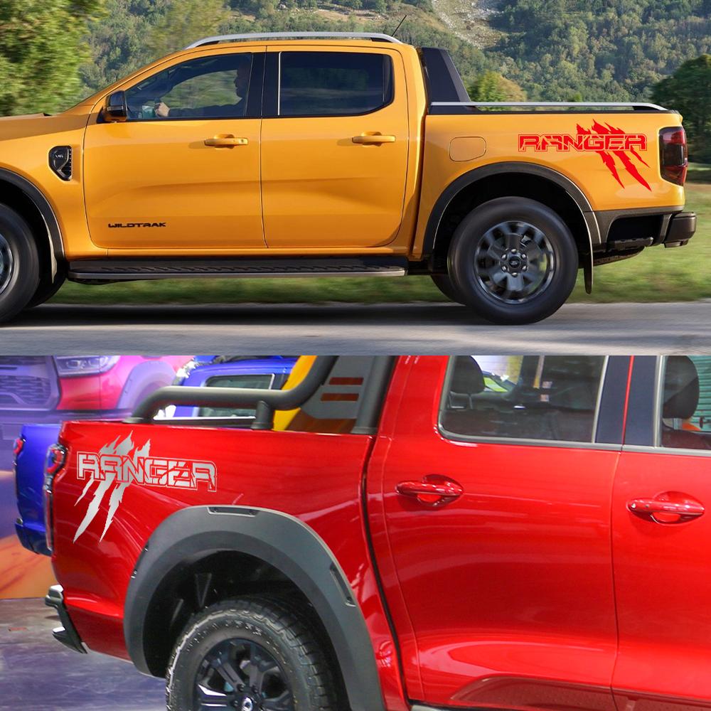 nlbn7 Car Body Side Sticker For Ford Ranger Raptor XLT XL Lariat T6 Trim Pickup Truck Bed Decor Cover Decal Auto Tuning Decoration