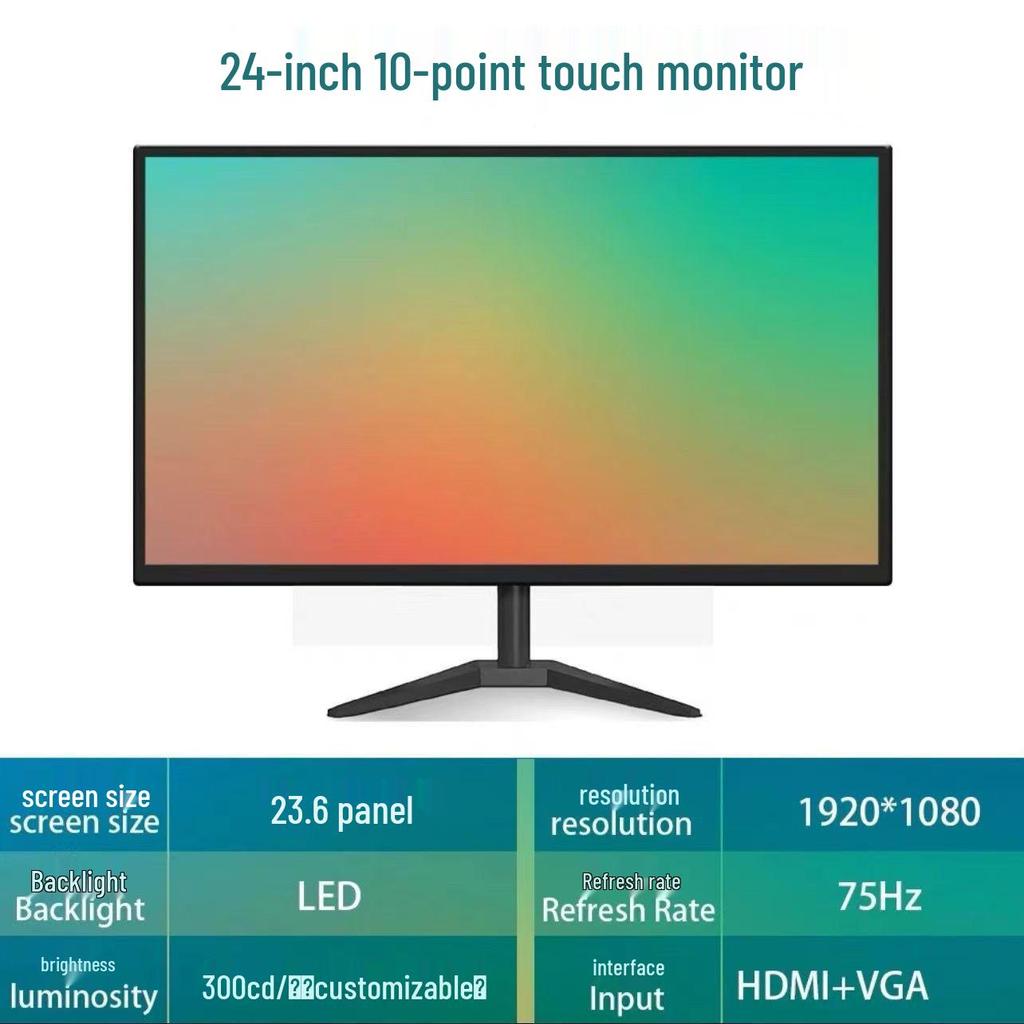 High-End Touch Display for Newbie & Professional Use: Ideal for Cashier, Ordering, Education, Office, and Industrial Applications