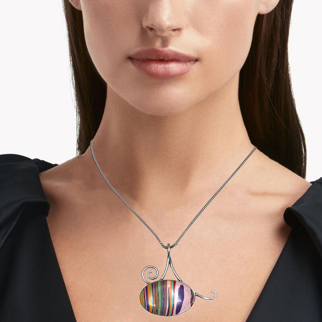 Red Agate Gemstone Handmade Women's Unisex Silver Jewelry Pendant 2