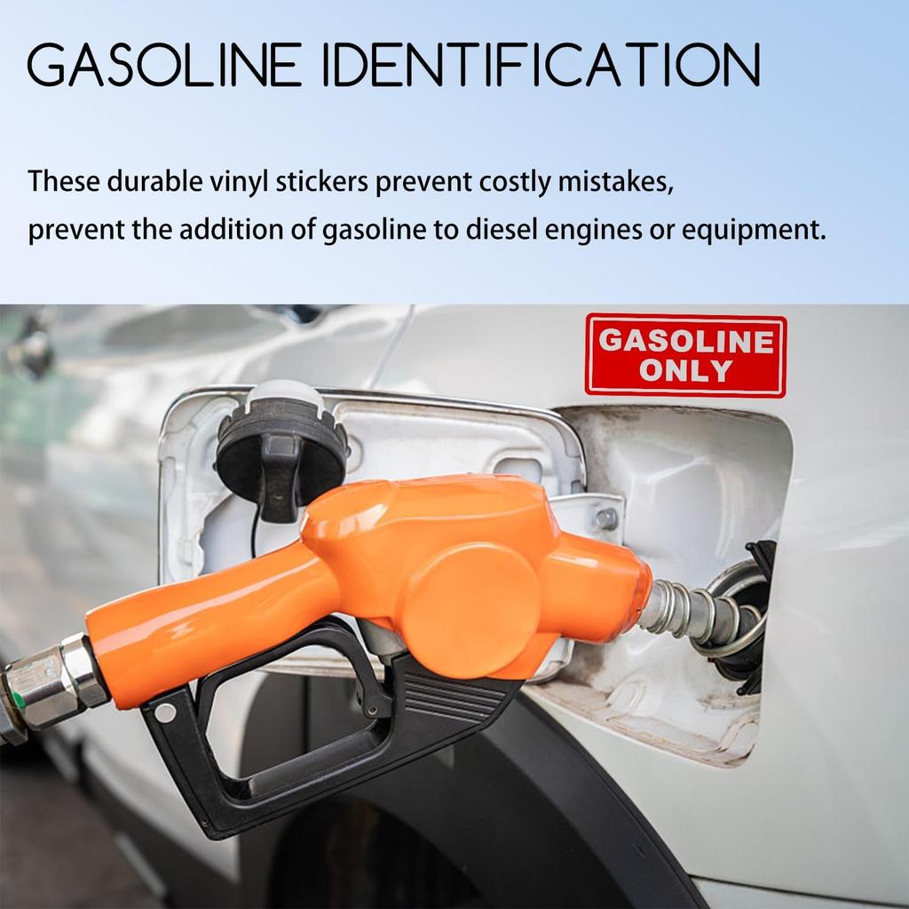 10Pc Diesel Only And Gasoline Only Stickers For Fuel Tank | Vinyl Waterproof And Sunburn Resistant Diesel Only & Gasoline Only Decals For Fuel