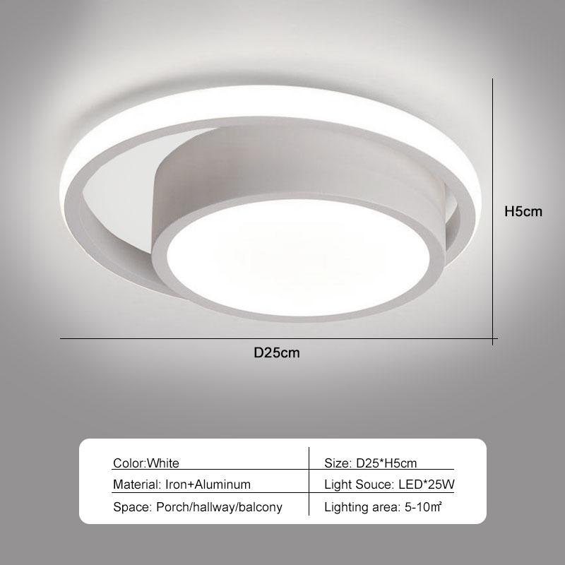 Nordic Lampy sufitowe LED do wnętrz na korytarz, balkon, alejkę, czarno-białe Lampy sufitowe LED lampada Oświetlenie wewnętrzne AC85-265V